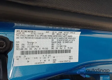 2014 Ford Focus Se z USA, uszkodzony, nr VIN 1FADP3F29EL411979